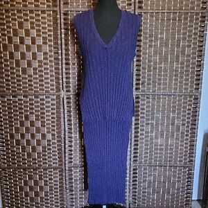 FP Beach Purple Knit Two Piece Set